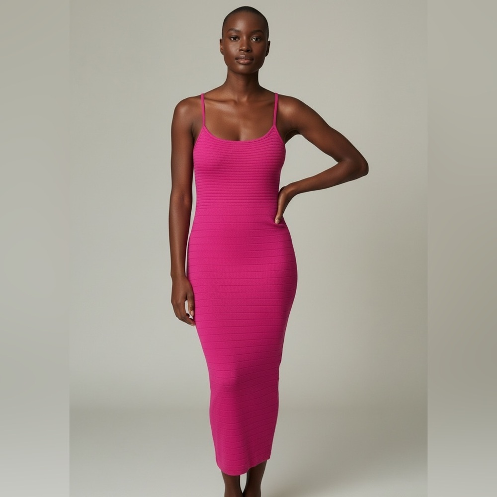 Express Fuchsia Midi Dress size XS - Picture 3 of 7
